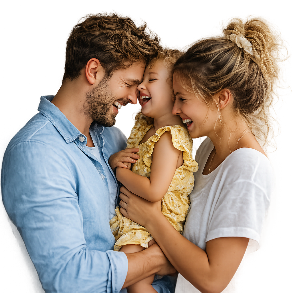 Family of four embracing outdoors, protected by Apex life insurance